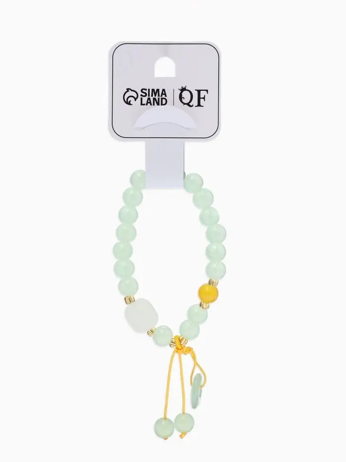 Браслет-оберег &laquo;Нефрит и кварц&raquo;, №8, d=6 см, зелёный