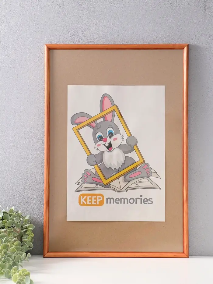 Фоторамка дерево 40х60 см, орех №1 (пластиковый экран)