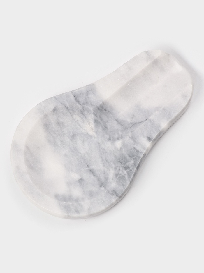 Подставка под ложку из мрамора "Marble", цвет белый