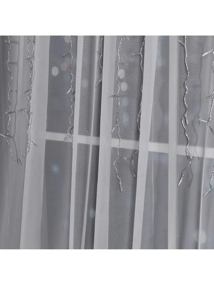 Гирлянда &laquo;Занавес&raquo; 2&times;1.5 м, IP20, прозрачная нить, 360 LED, свечение жёлтое, 8 режимов, 220 В