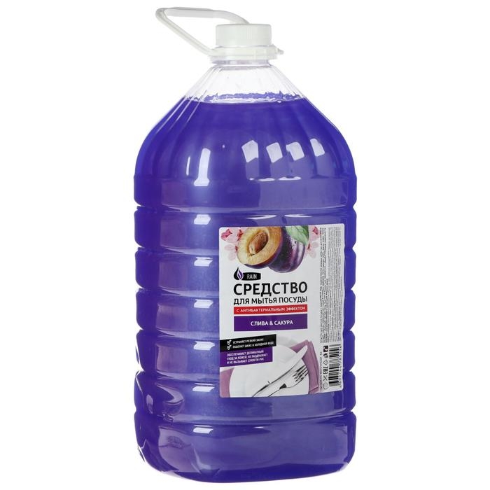 Средство для мытья посуды Rain  Средство для мытья посуды Rain "Слива-Сакура", 5 л