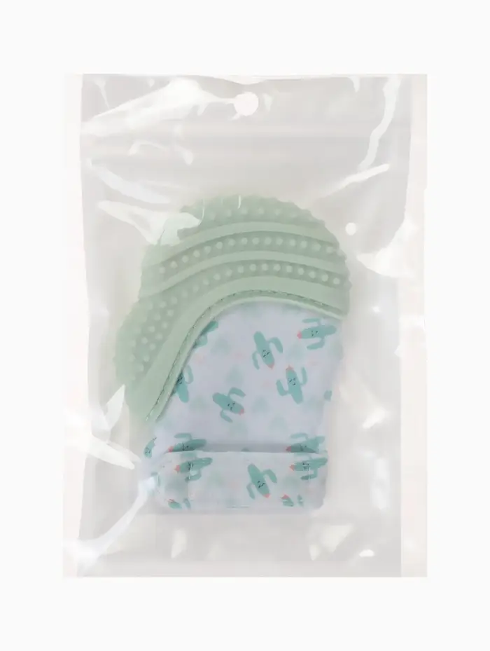 Прорезыватель на ручку для зубов &laquo;Кактусы&raquo;, светло-зеленый