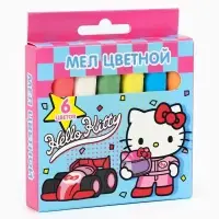 Мел цветной Hello Kitty&friends, 6 шт., в картонной упаковке с европодвесом