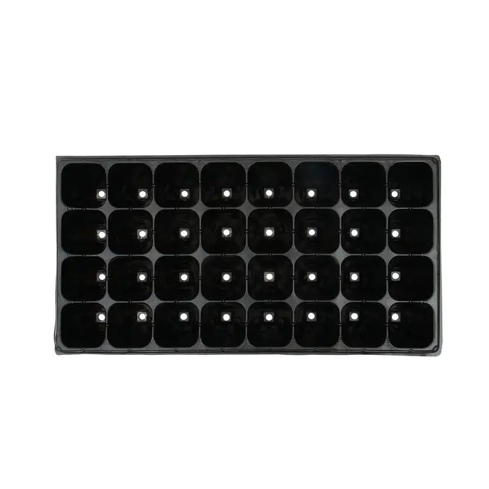 Кассета для рассады, 32 ячейки по 150 мл, пластик, чёрная, 51&times;28&times;10 см, Greengo