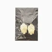 Серьги &laquo;Будда&raquo;, 5.5&times;2 см, ракушка