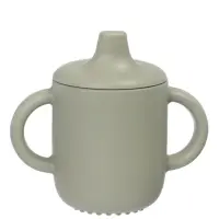 Поильник силиконовый с носиком, с ручками 6+ мес, 200 мл, серый, Крошка Я