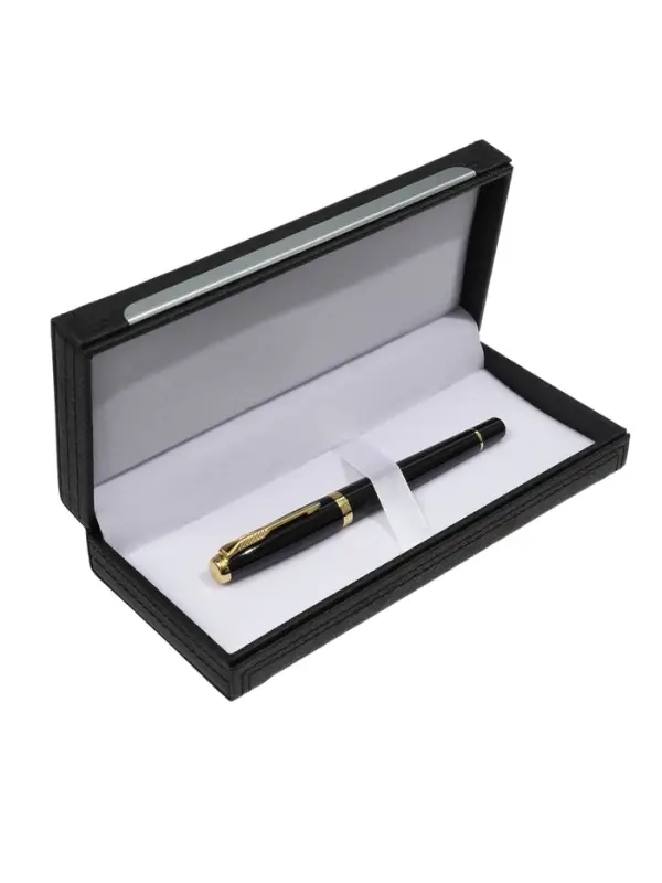 Ручка подарочная Calligrata. VIP, перьевая, в футляре кожзам, корпус чёрный