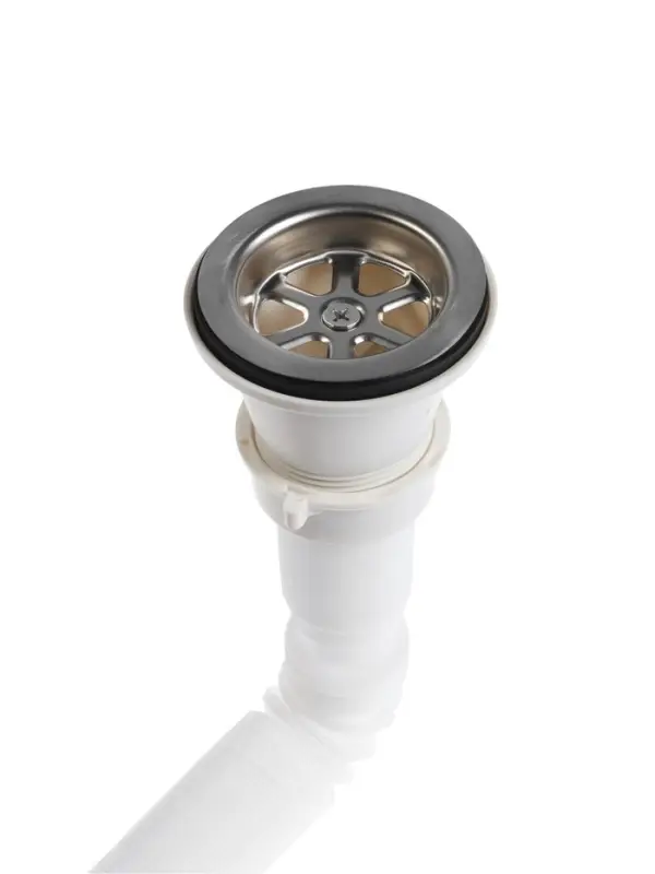 Мойка кухонная MIXLINE 531266, врезная, толщина 0.6 мм, 38&times;38&times;15 см, вып. 3 1/2", с сифоном