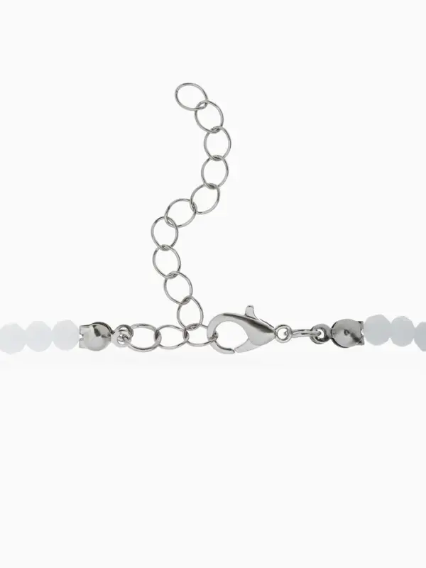 Набор 2 предмета: колье, серьги Набор 2 предмета: колье, серьги "Трансформеры" жемчуг со стразами, белый в серебре