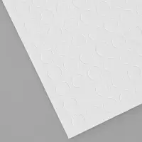 Клейкая лента двухсторонняя "Круглый белый" диаметр 0,8 см на листе 414 шт