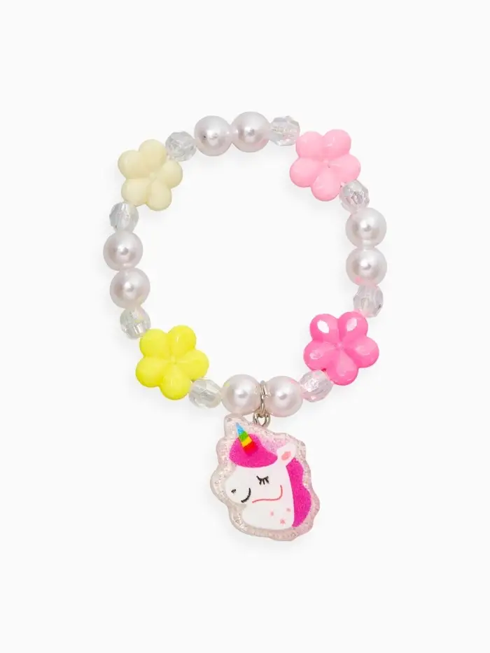 Браслет детский набор 3 шт. "Выбражулька" сердце, единорог, силиконовый, разноцветный