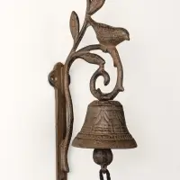 Колокол настенный декоративный &laquo;Птица на ветке&raquo;, чугун, 24&times;12&times;7.5 см