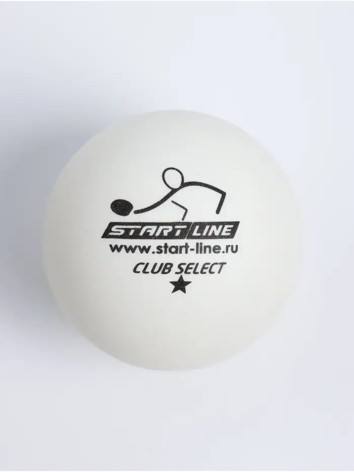 Мячи для настольного тенниса Start line Club Select 1*, набор 3 шт., белые