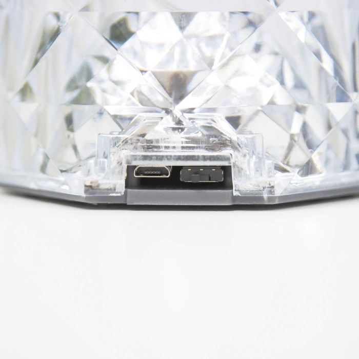 Настольная лампа "Хрустальный замок" LED 1Вт  4000К USB сенсорный 9х9х21.5 см RISALUX