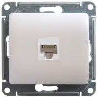 GLOSSA Розетка компьютерная RJ45 категория 5E перламутр в рамку