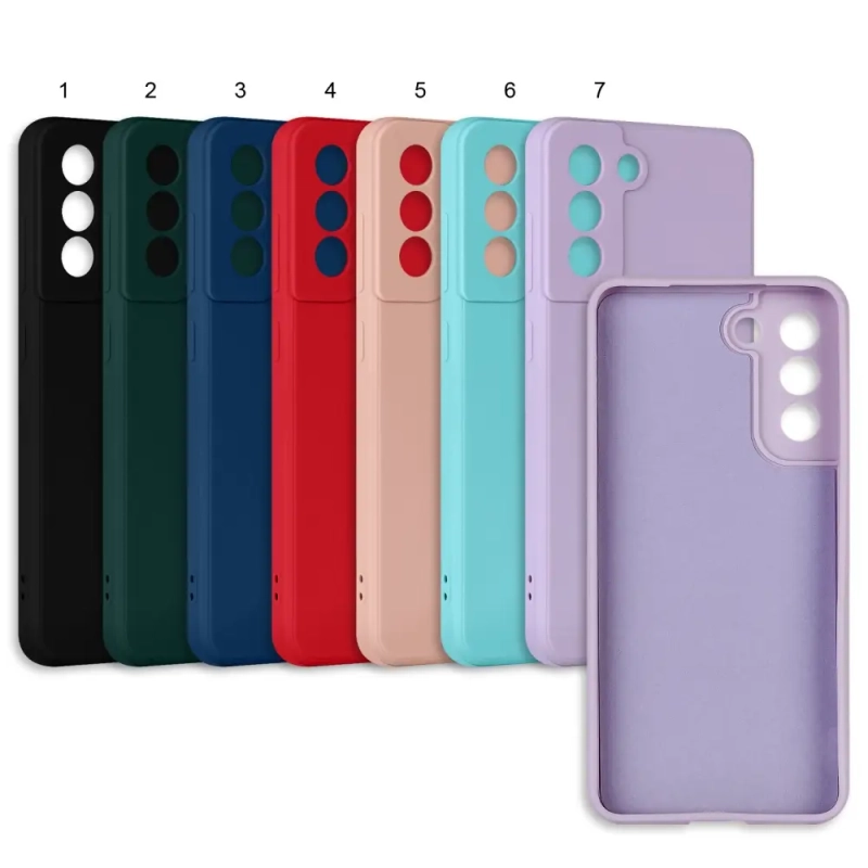 Чехол Samsung S21 FE цветной силикон