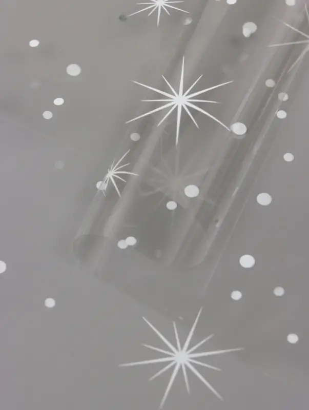 Пленка прозрачная с рисунком «Звездочка» Белый 0.7×8.2±5%м