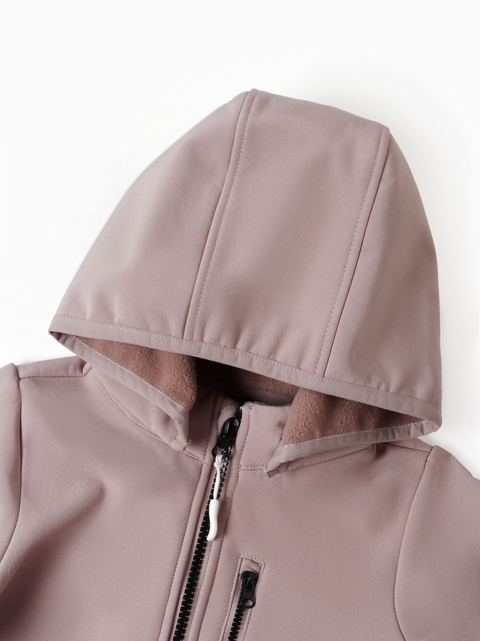 Комбинезон демисезонный для девочек MINAKU из Softshell на флисе, непромокаемый, каштан, рост 98 см