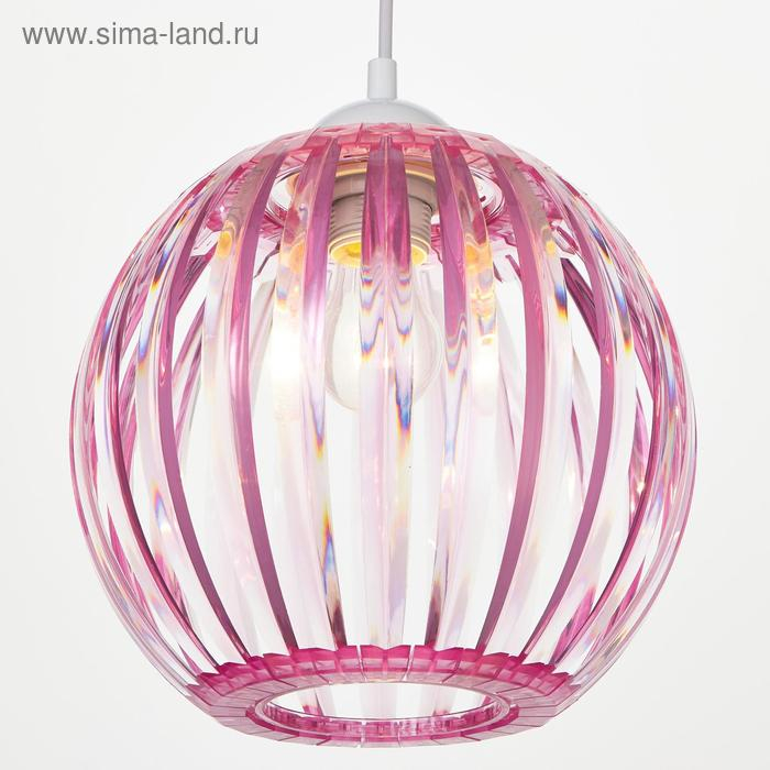 Светильник BayerLux 3330/1, 1хЕ27 15Вт, розовый 21х24+60 см