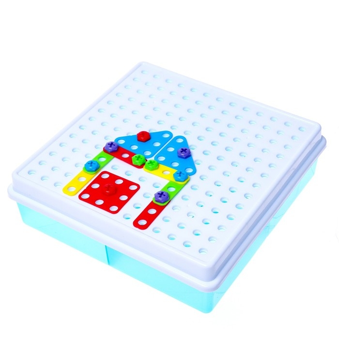 Конструктор «Болтовая мозаика: Фантазии», с отвёрткой и основанием, 180 деталей Конструктор «Болтовая мозаика: Фантазии», с отвёрткой и основанием, 180 деталей