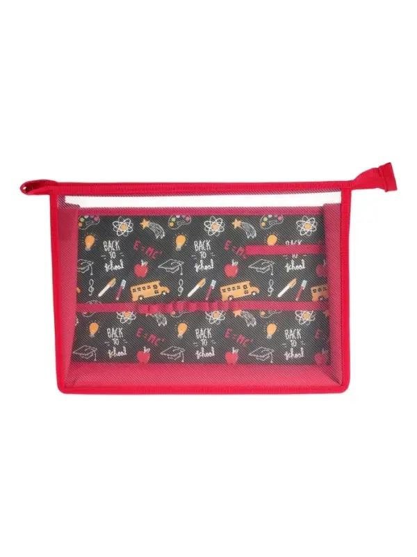 Папка для труда А4 &laquo;Школьный паттерн&raquo;, молния сверху