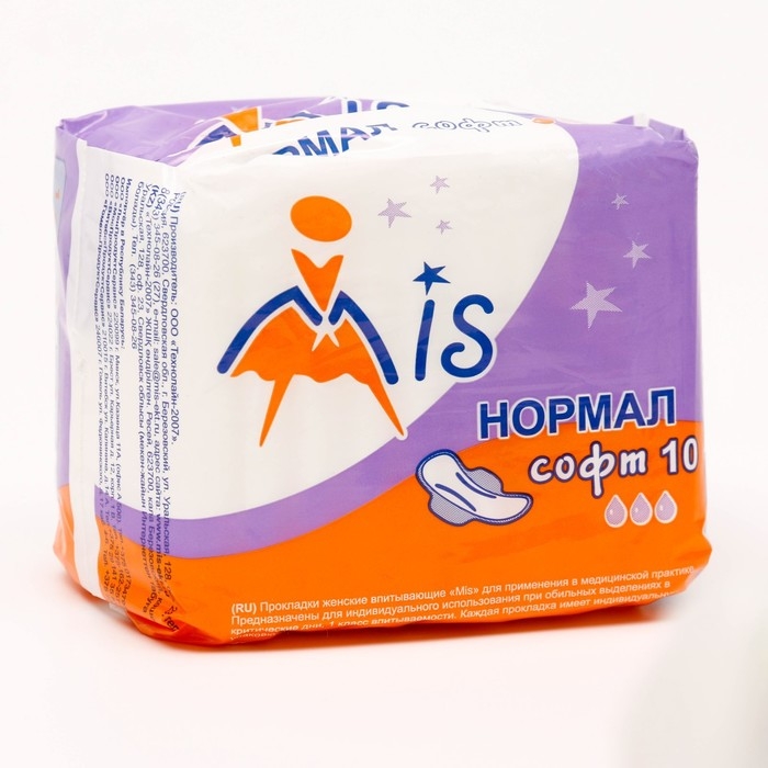 Прокладки Mis Normal Soft, 10 шт. Прокладки Mis Normal Soft, 10 шт.
