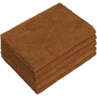 Набор полотенец махровых без бордюр 440 г/м2, 50х90 бежевый, 5шт