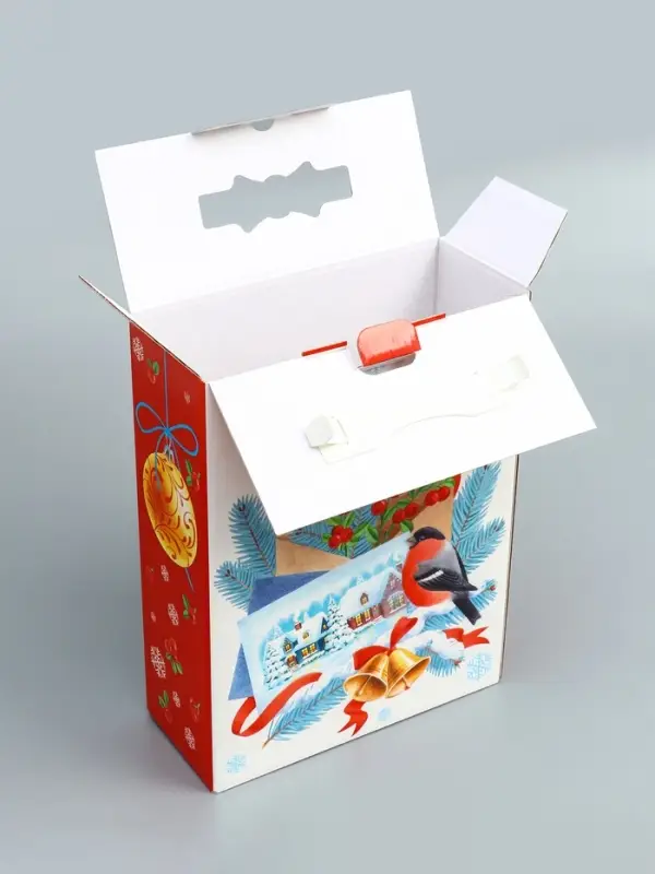 Подарочная новогодняя коробка «Открытка» 23.5×10×30.5 см Подарочная новогодняя коробка «Открытка» 23.5×10×30.5 см