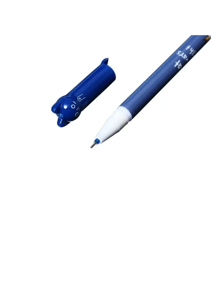 Стираемая ручка Calligrata, &laquo;Кот&raquo;, гелевая, синий стержень, узел 0.38 мм, МИКС