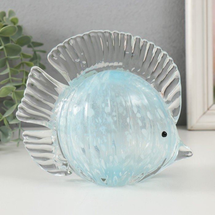 Сувенир стекло Сувенир стекло "Голубая рыбка" под муранское стекло 15х7х13 см