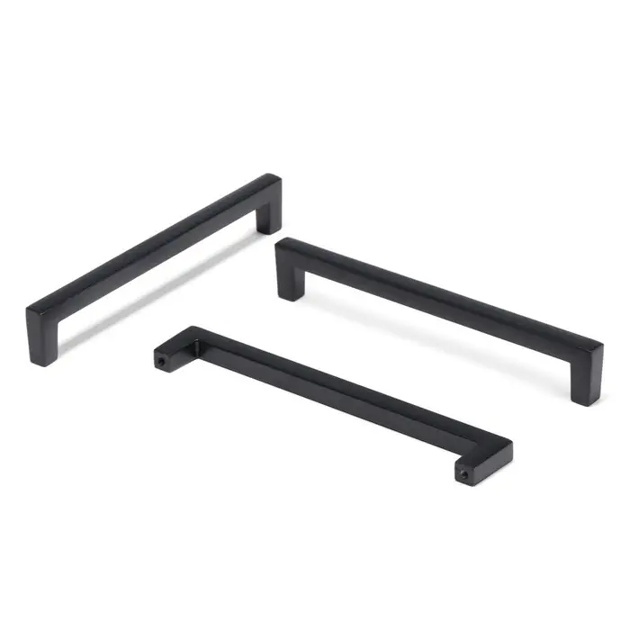 Ручка-скоба CAPPIO SQUARE RSC007, алюминий, м/о 160 мм, цвет черный, 8 шт.