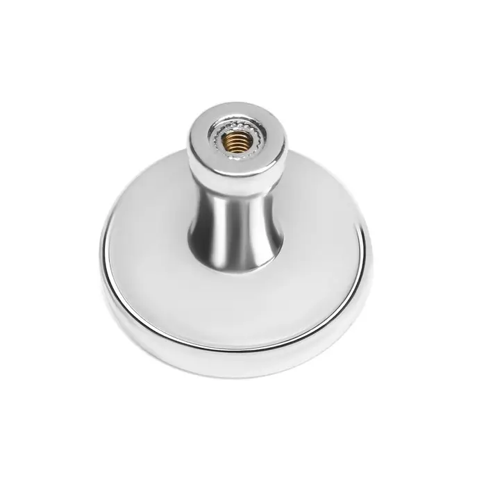 Ручка-кнопка CAPPIO РК103, d=33 мм, пластик, цвет хром