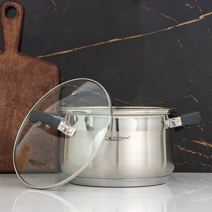 Кастрюля «Ирида», 3.9 л, d=20 см, капсульное дно, индукция Кастрюля «Ирида», 3.9 л, d=20 см, капсульное дно, индукция