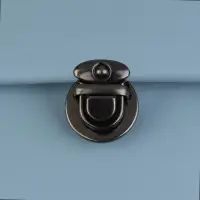 Застёжка для сумки, 2.5×2.5 см, цвет чёрный никель