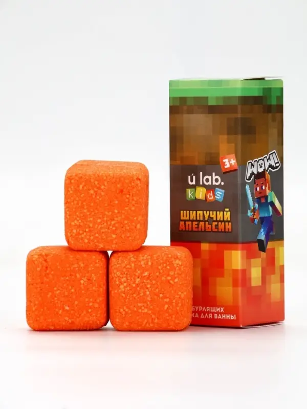 Бомбочки для ванны «Кубики», набор 3 шт x 70 г, аромат шипучий апельсин, URAL LAB Бомбочки для ванны «Кубики», набор 3 шт x 70 г, аромат шипучий апельсин, URAL LAB