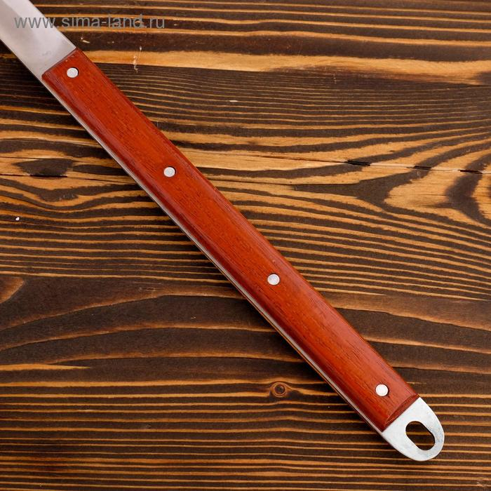 Шумовка для казана узбекская 65см, диаметр 16см, с деревянной ручкой Шумовка для казана узбекская 65см, диаметр 16см, с деревянной ручкой