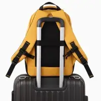 Рюкзак школьный, 2 отделения, 4 кармана, водонепроницаемое дно, 27&times;13&times;38.5 см, жёлтый