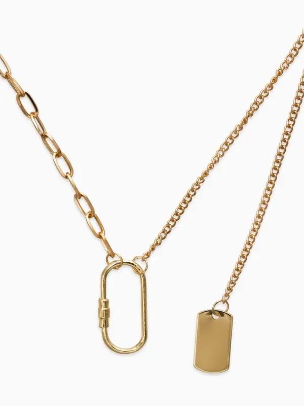 Цепь "Карабин", цвет золото