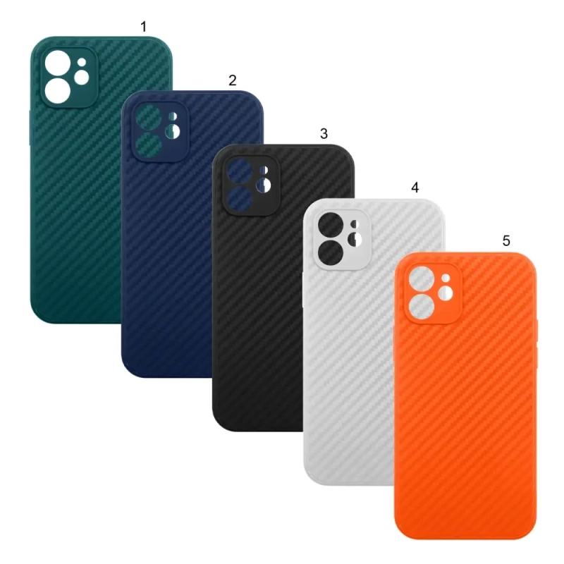Чехол iPh 12 Carbon TPU