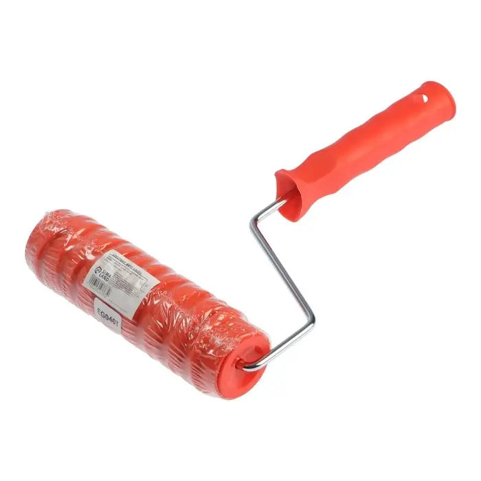 Валик декоративный ТУНДРА, резиновый, &laquo;кора березы&raquo;, рукоятка d=6 мм, 180 мм