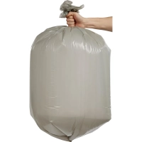 Мешки для мусора ПВД+добавка 120л 35мкм 10шт/рул серые 70х110см