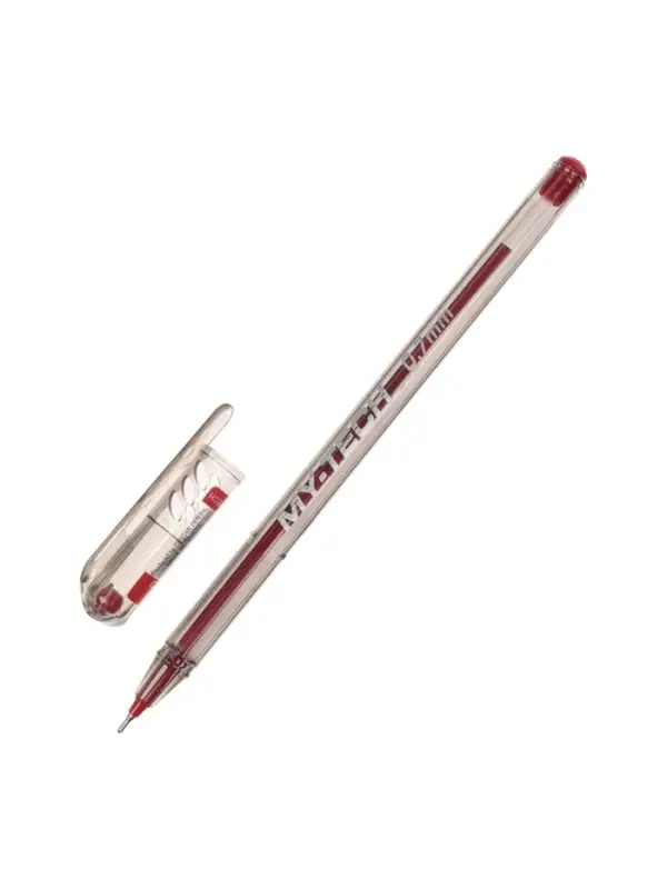 Ручка шариковая масляная Pensan My-Tech, узел-игла 0.7 мм, чернила красные