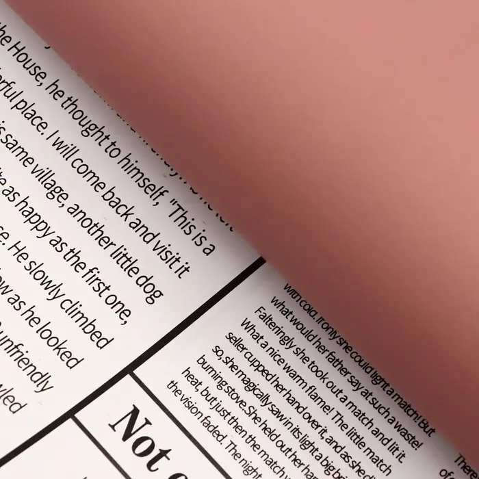 Плёнка матовая двухсторонняя «Газета» красный, 0.58×0.58 м