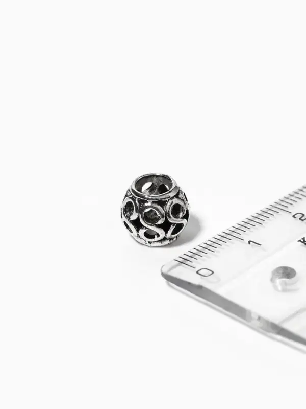 Шарм разделитель для бусин &laquo;Бесконечность&raquo;, цвет серебро