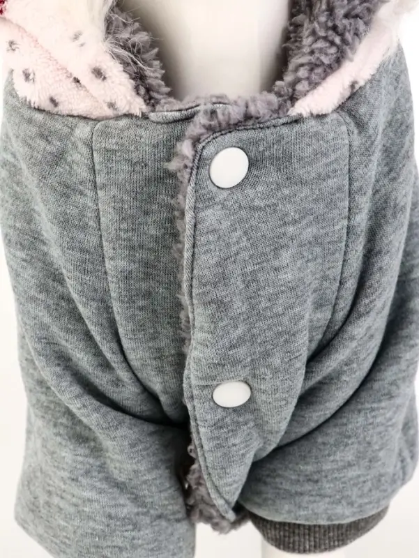 Комбинезон Комбинезон "Лапландия", с подкладом, размер S (ДС 25, ОГ 35, ОШ 25см), серый/бордо