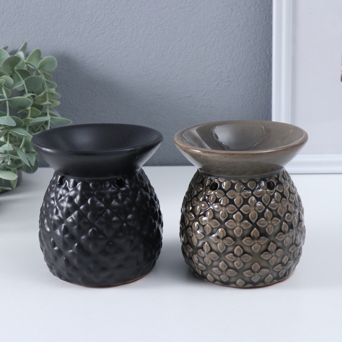 Аромалампа керамика  Аромалампа керамика "Геометрические узоры" МИКС 9х9,5х11 см