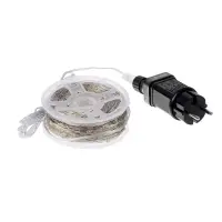 Гирлянда &laquo;Нить&raquo; 100 м, роса, IP44, серебристая нить, 1000 LED, пульт, 36 В, свечение тёплое белое