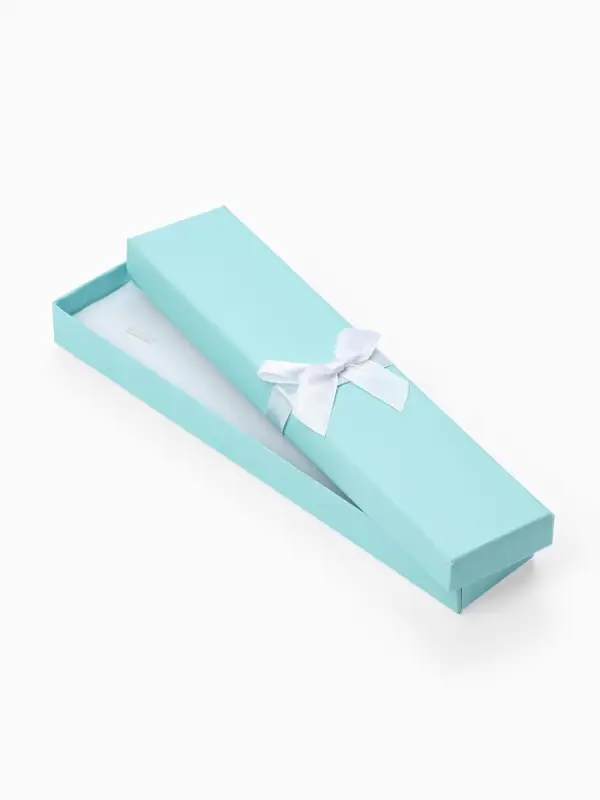 Набор подарочных коробочек 6 шт. под браслет/цепочку/часы &laquo;Тиффани&raquo;, 21&times;4, бирюзов(3593349)   109799