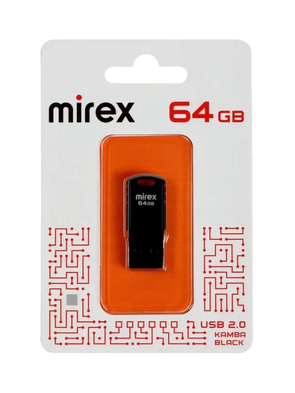 Флешка Mirex KAMBA, 64 Гб ,USB 2.0, чт до 23 Мб/с, зап до 20 Мб/с, черная Флешка Mirex KAMBA, 64 Гб ,USB 2.0, чт до 23 Мб/с, зап до 20 Мб/с, черная