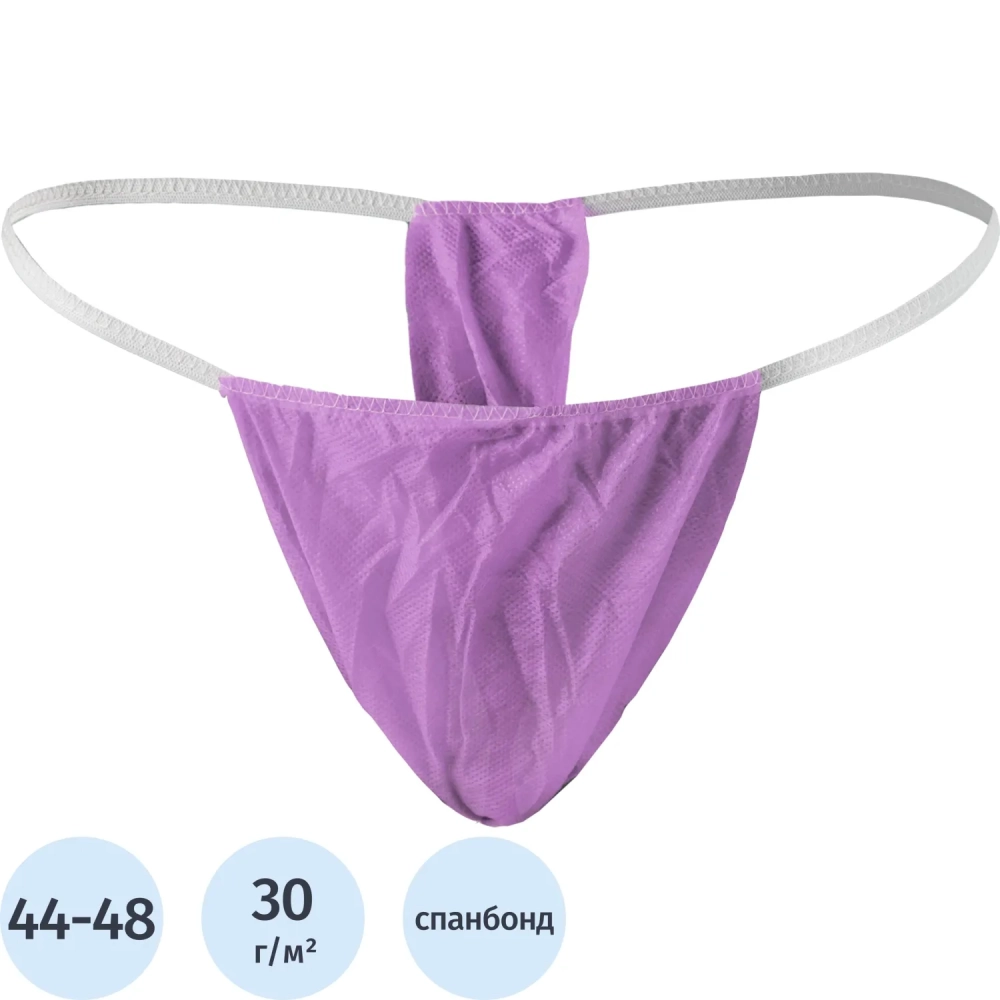 Трусы бикини женские, сиреневые, спанбонд шт/слож 25шт/уп 01-552